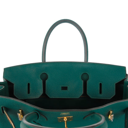 Hermes Togo Birkin 30 Malachite 21 of 23