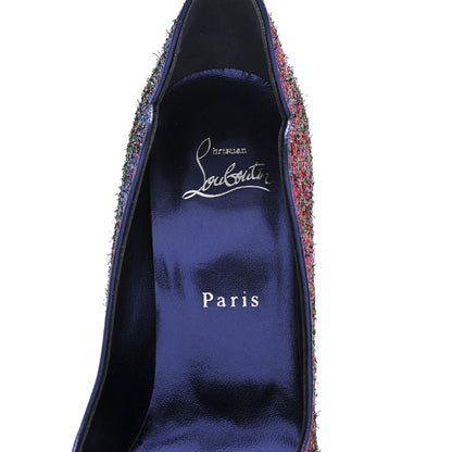 Christian Louboutin Starlight Lurex Hot Chick 100 Pumps 38 Multicolor By Night 7 of 9
