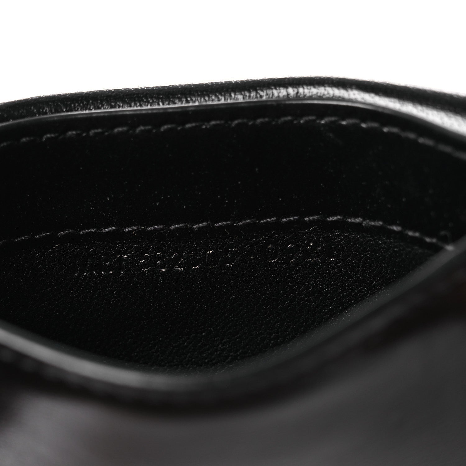 Saint Laurent Calfskin Uptown Monogram Card Case Black Crema 6 of 7
