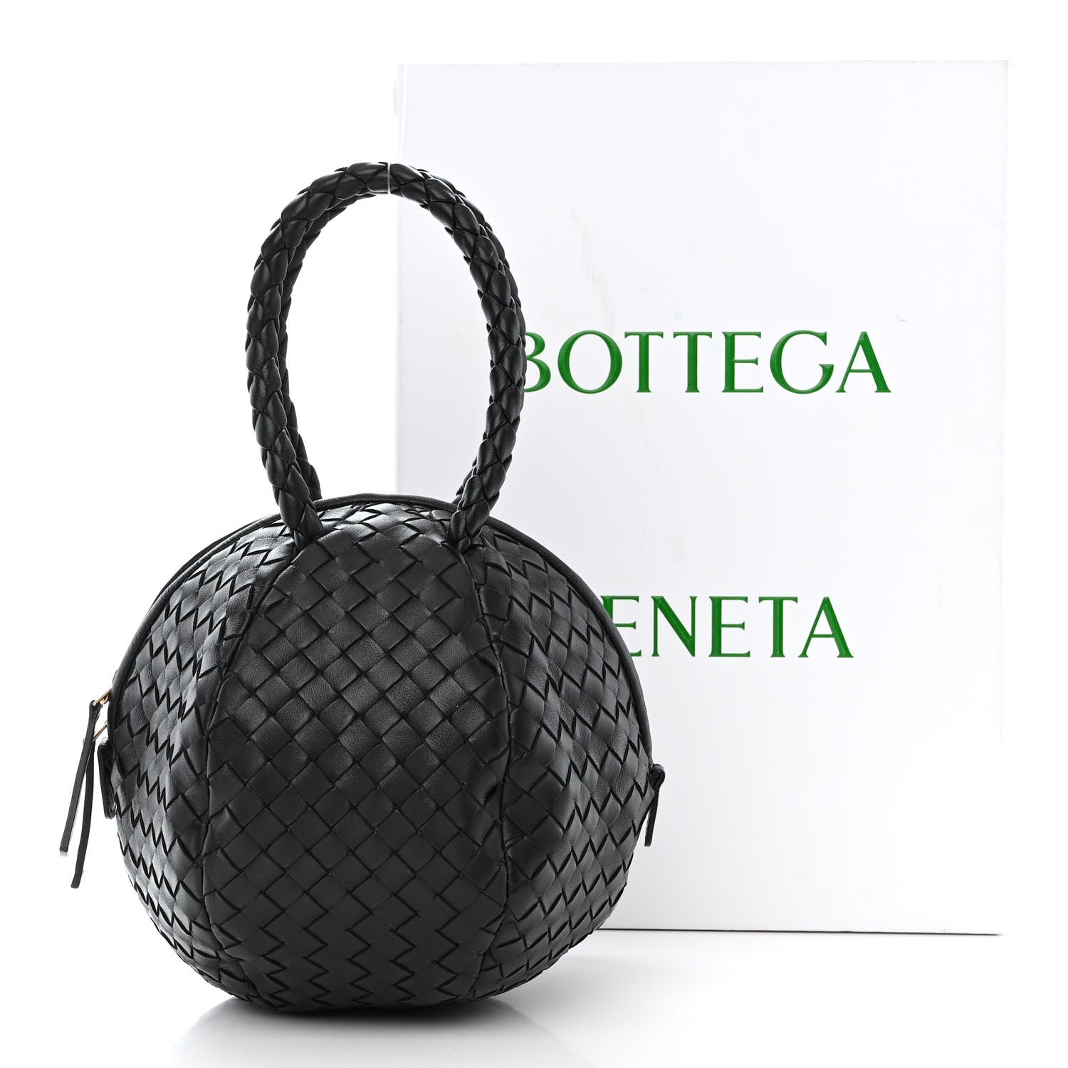 Bottega Veneta Nappa Intrecciato Mava Top Handle Bag Black 11 of 11