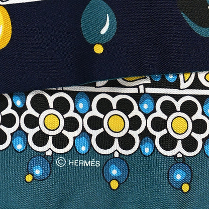 Hermes Silk Parures Des Maharajas Twilly Marine Cannard Jaune 4 of 4
