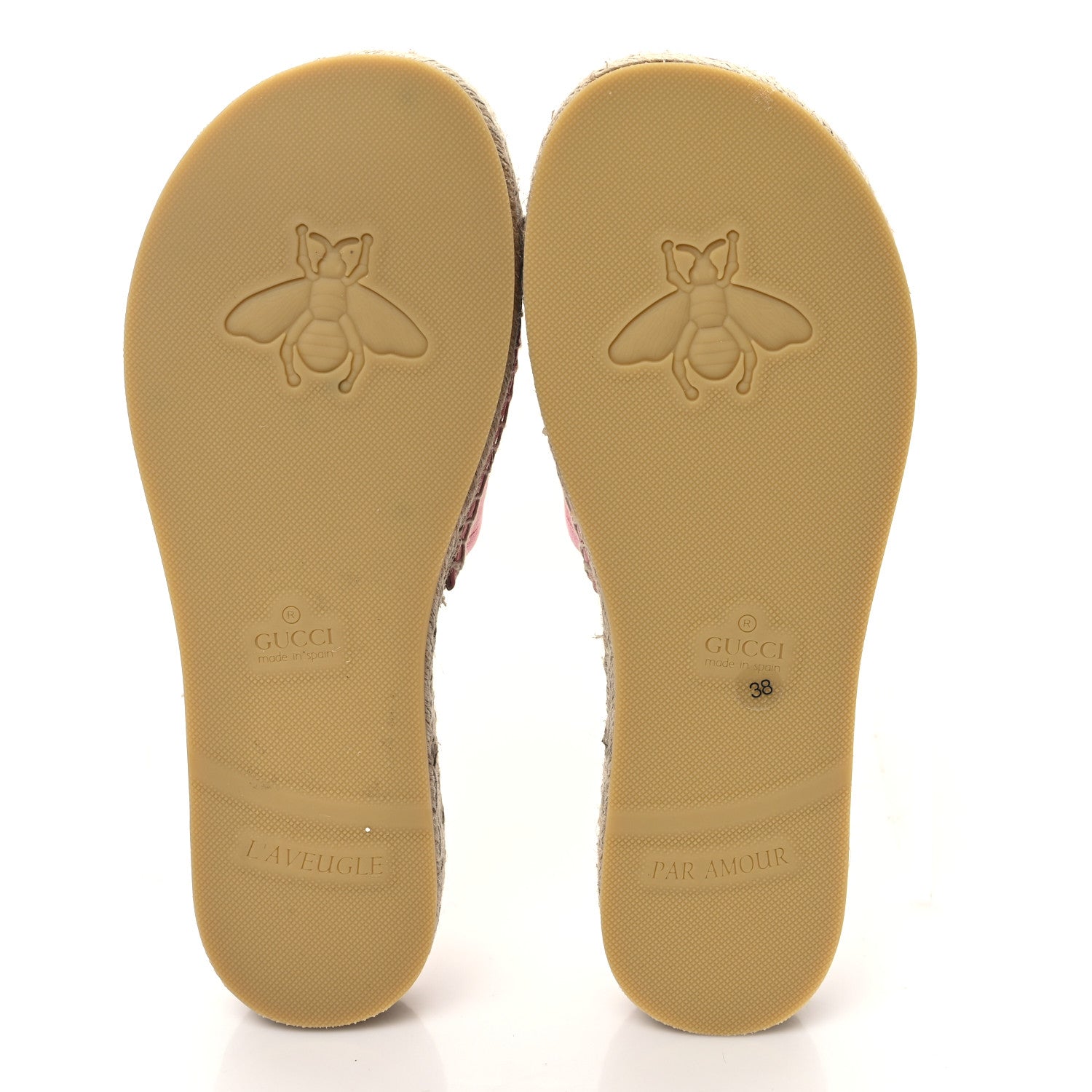 Gucci Canvas Interlocking G Damita Espadrille Sandals 38 Wild Rose 5 of 9