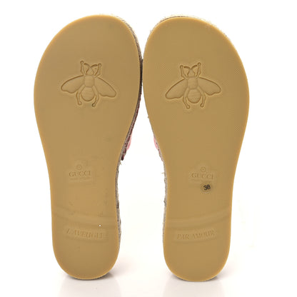 Gucci Canvas Interlocking G Damita Espadrille Sandals 38 Wild Rose 5 of 9