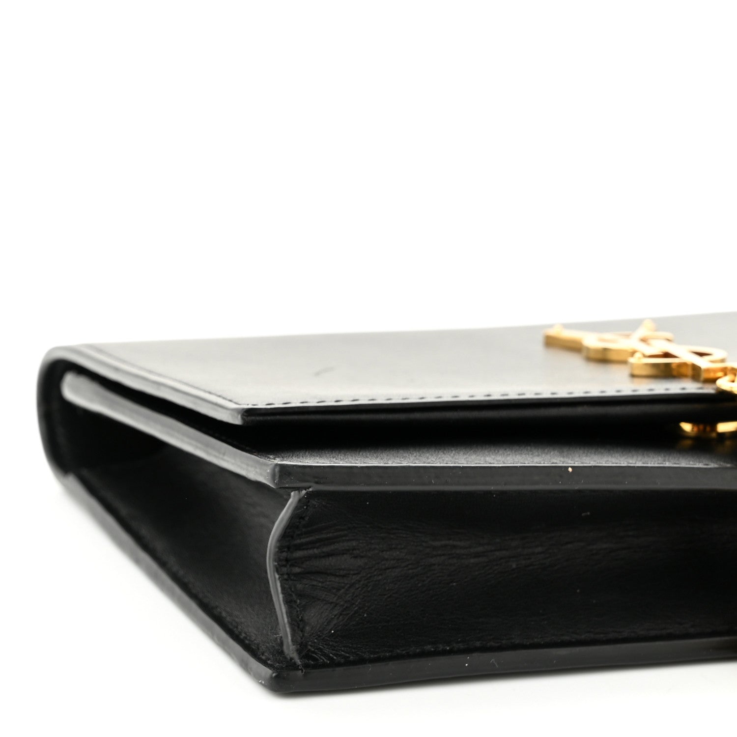 Saint Laurent Smooth Calfskin Classic Monogram Kate Tassel Chain Wallet Black 8 of 9