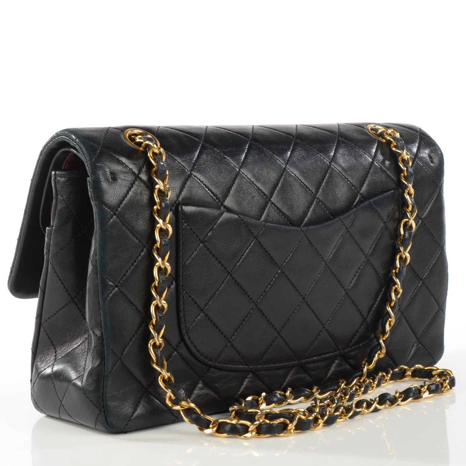 Chanel Lambskin Quilted Medium Double Flap Black 3 of 8