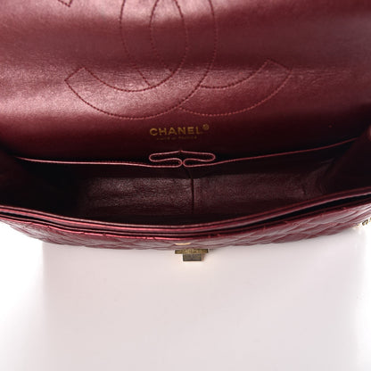 Chanel Metallic Aged Calfskin Quilted 2.55 Reissue 227 Flap Dark Red 5 of 14