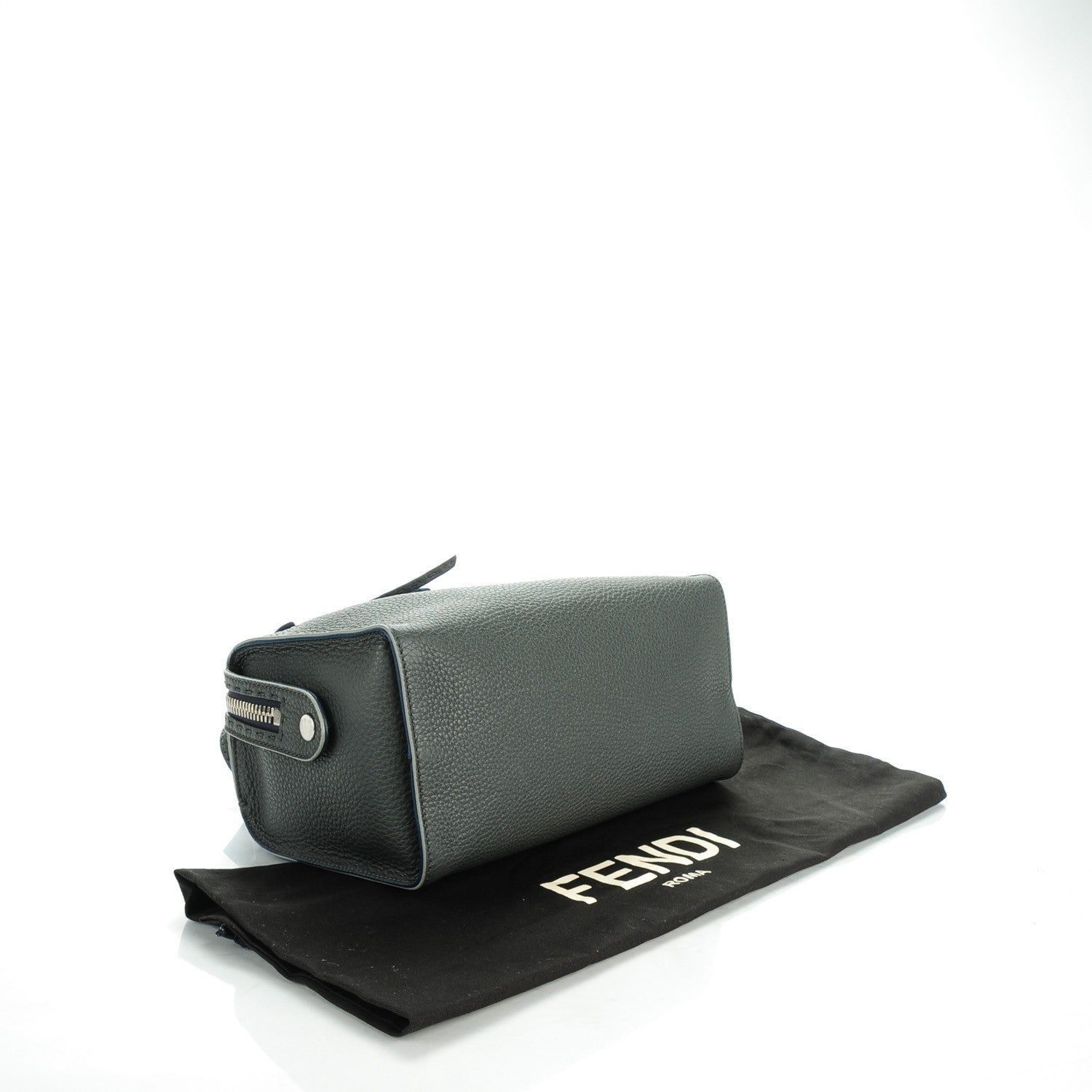 Fendi Cuoio Romano Selleria Lei Boston Tote Asfalto 4 of 6