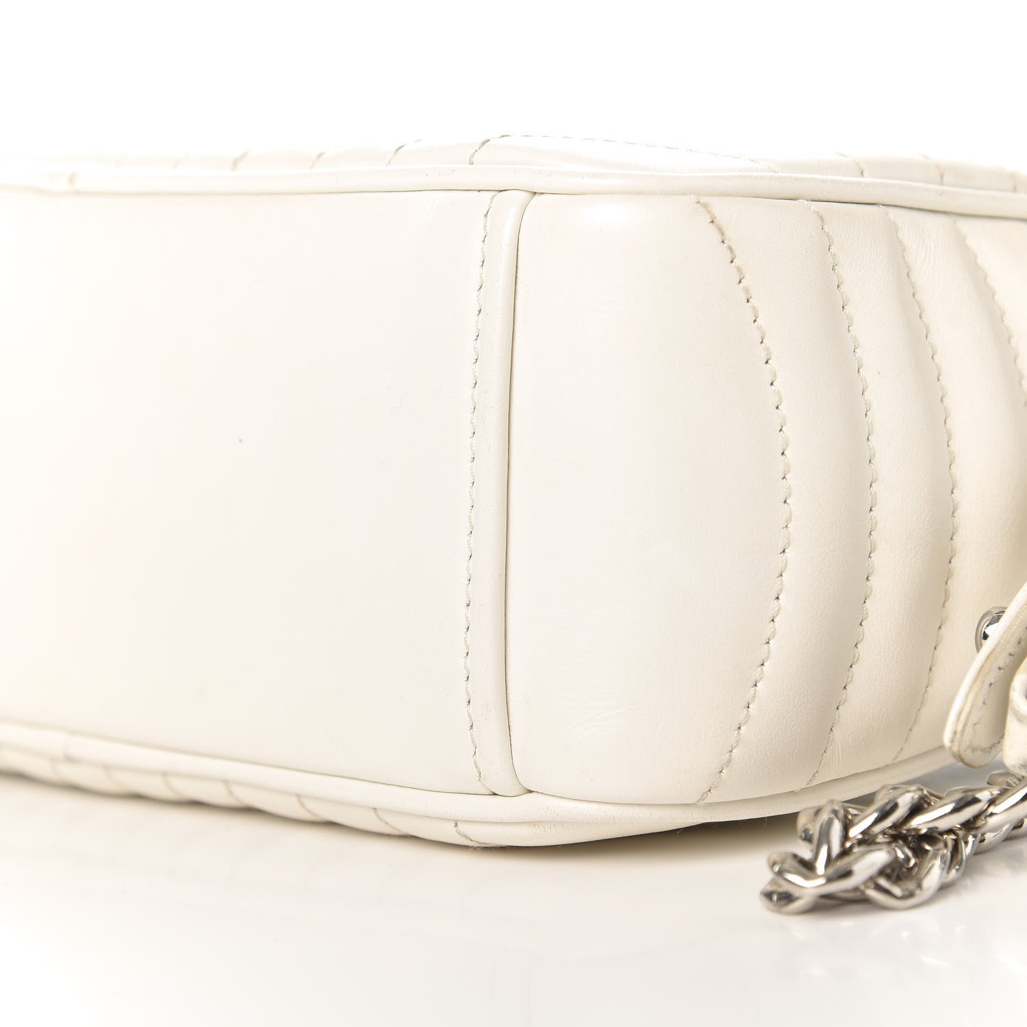 Prada Soft Calfskin Diagramme Crossbody Bag White 9 of 10