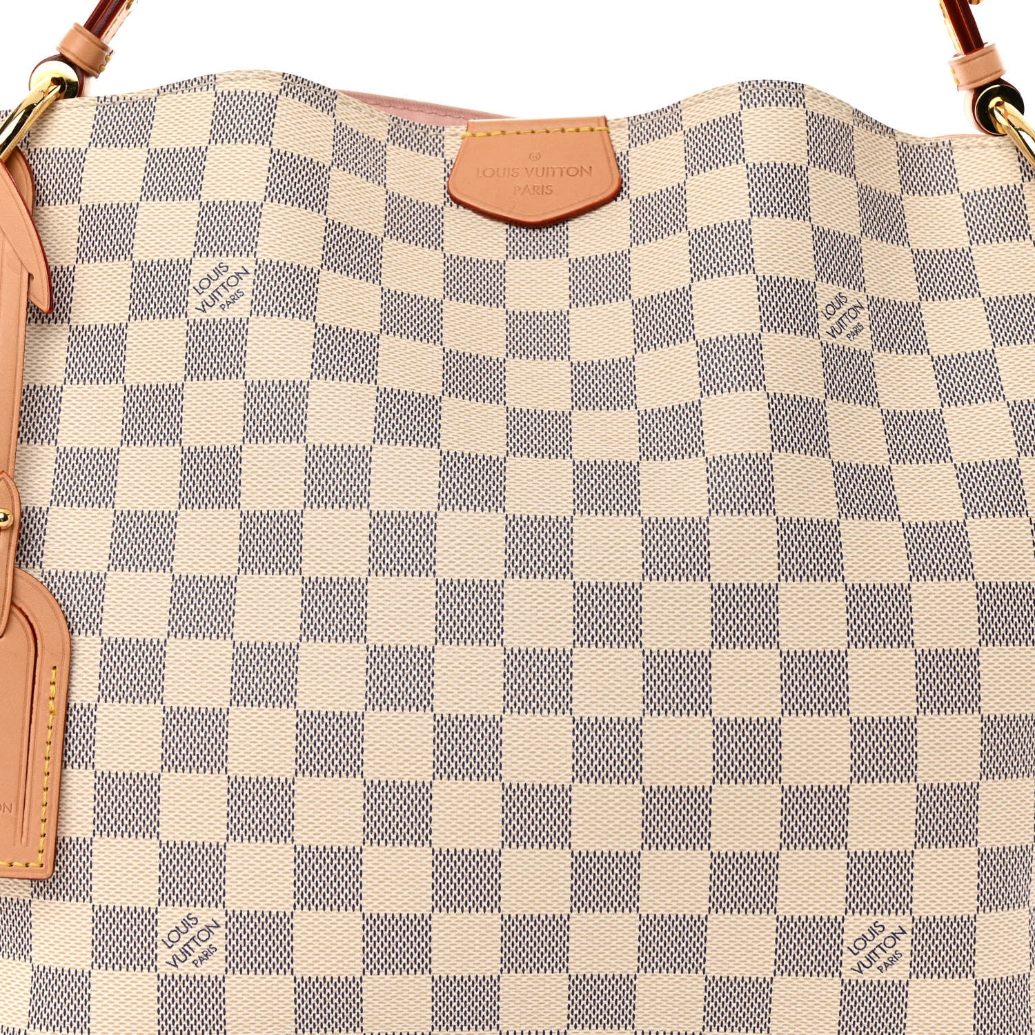 Louis Vuitton Damier Azur Graceful PM Rose Ballerine 7 of 9