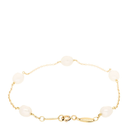 Tiffany 18K Yellow Gold Pearl 6-6.5mm Elsa Peretti Pearls By The Yard Bracelet 2 of 4