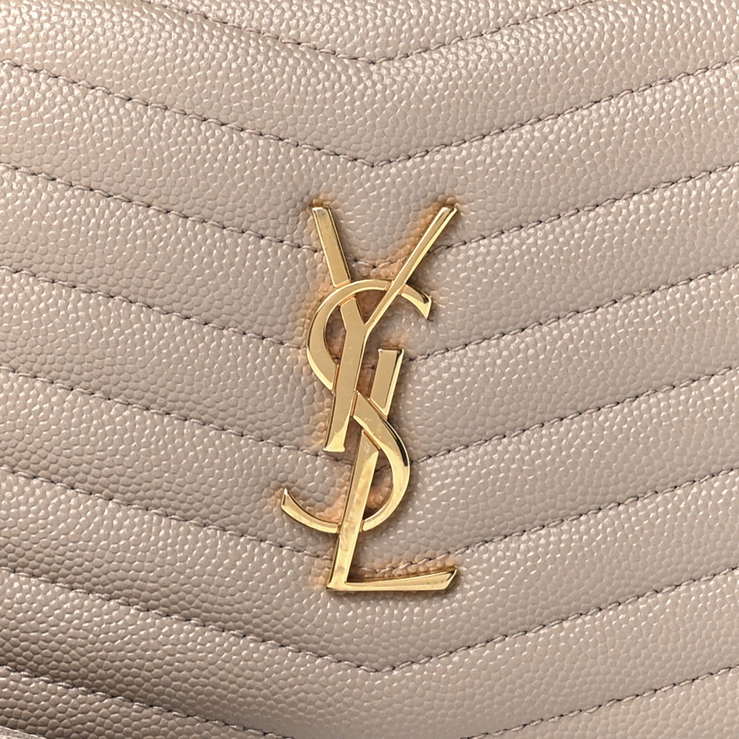 Saint Laurent Grain De Poudre Matelasse Monogram Mini Lou Camera Bag Dark Beige 8 of 11