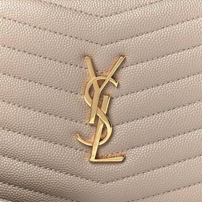 Saint Laurent Grain De Poudre Matelasse Monogram Mini Lou Camera Bag Dark Beige 8 of 11