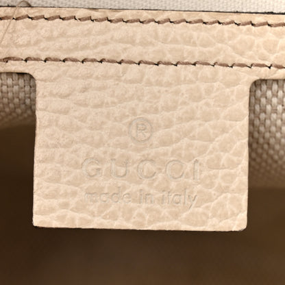 Gucci Dollar Calfskin Medium Soho Top Handle Satchel Blue Hibiscus Red Mystic White 6 of 20