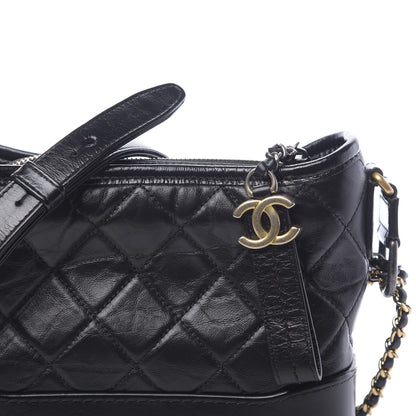Chanel Aged Calfskin Quilted Small Gabrielle Hobo Black 8 of 12
