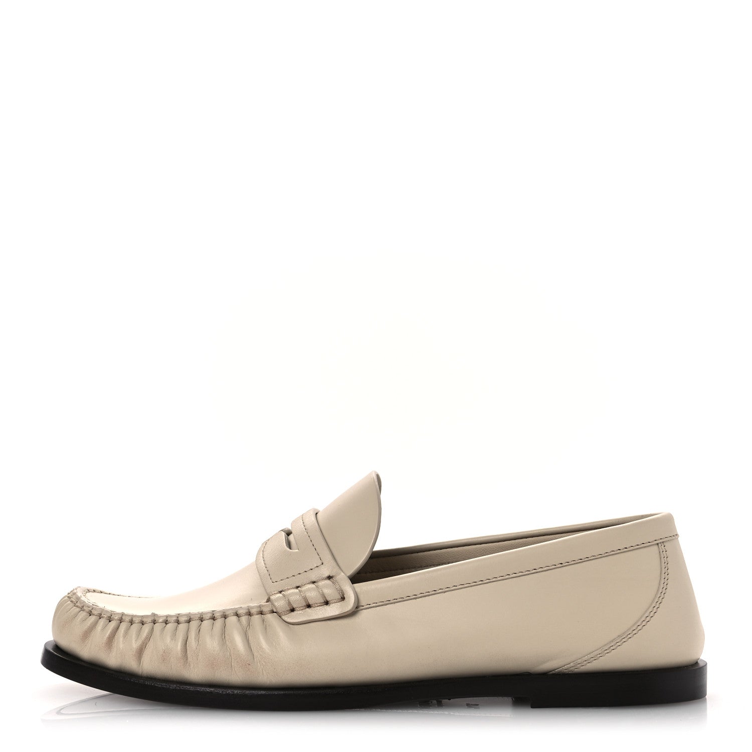 Saint Laurent Calfskin Penny Loafers 37.5  Crema Soft 1 of 12