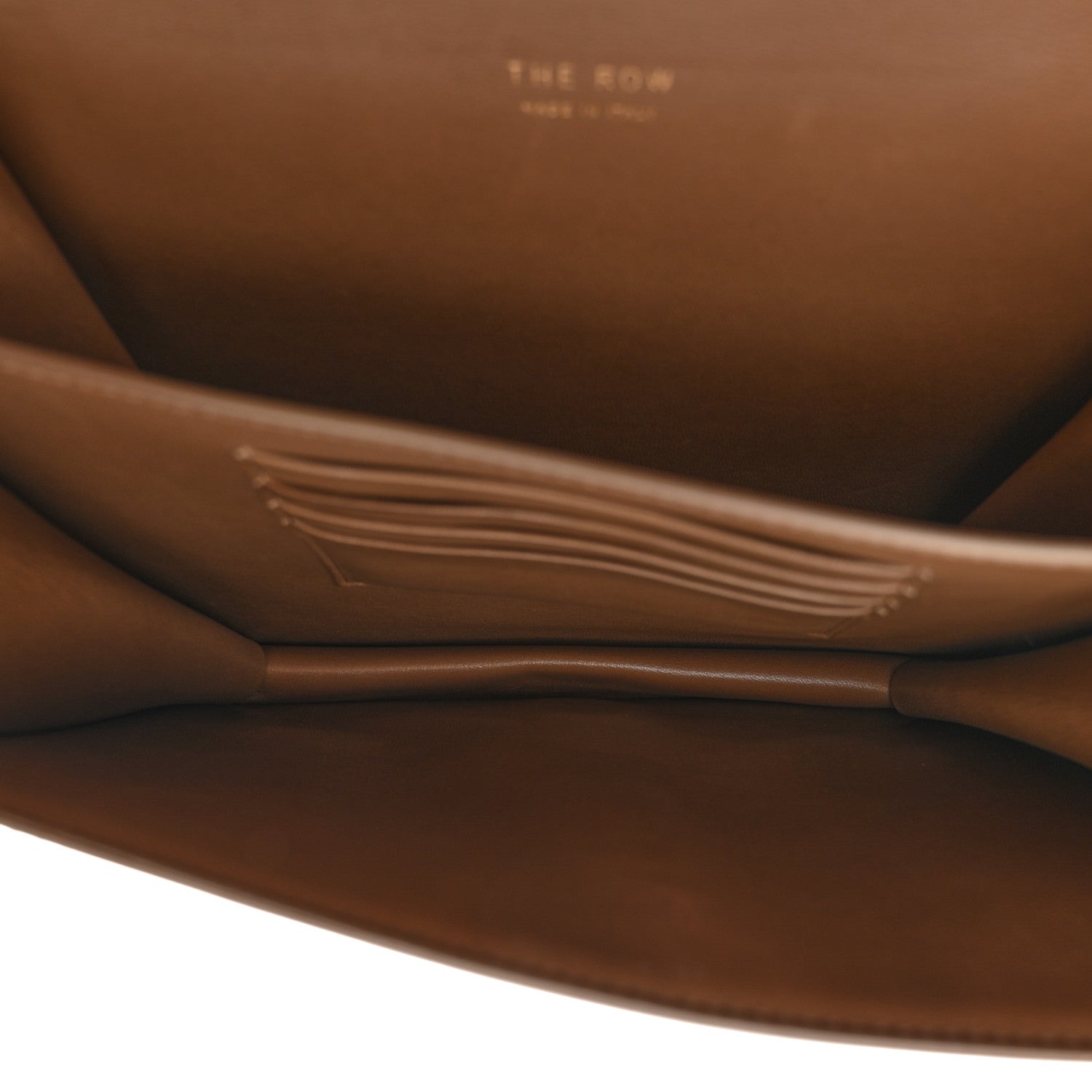 The Row Calfskin Large Julien Shoulder Bag Dark Taupe 6 of 12