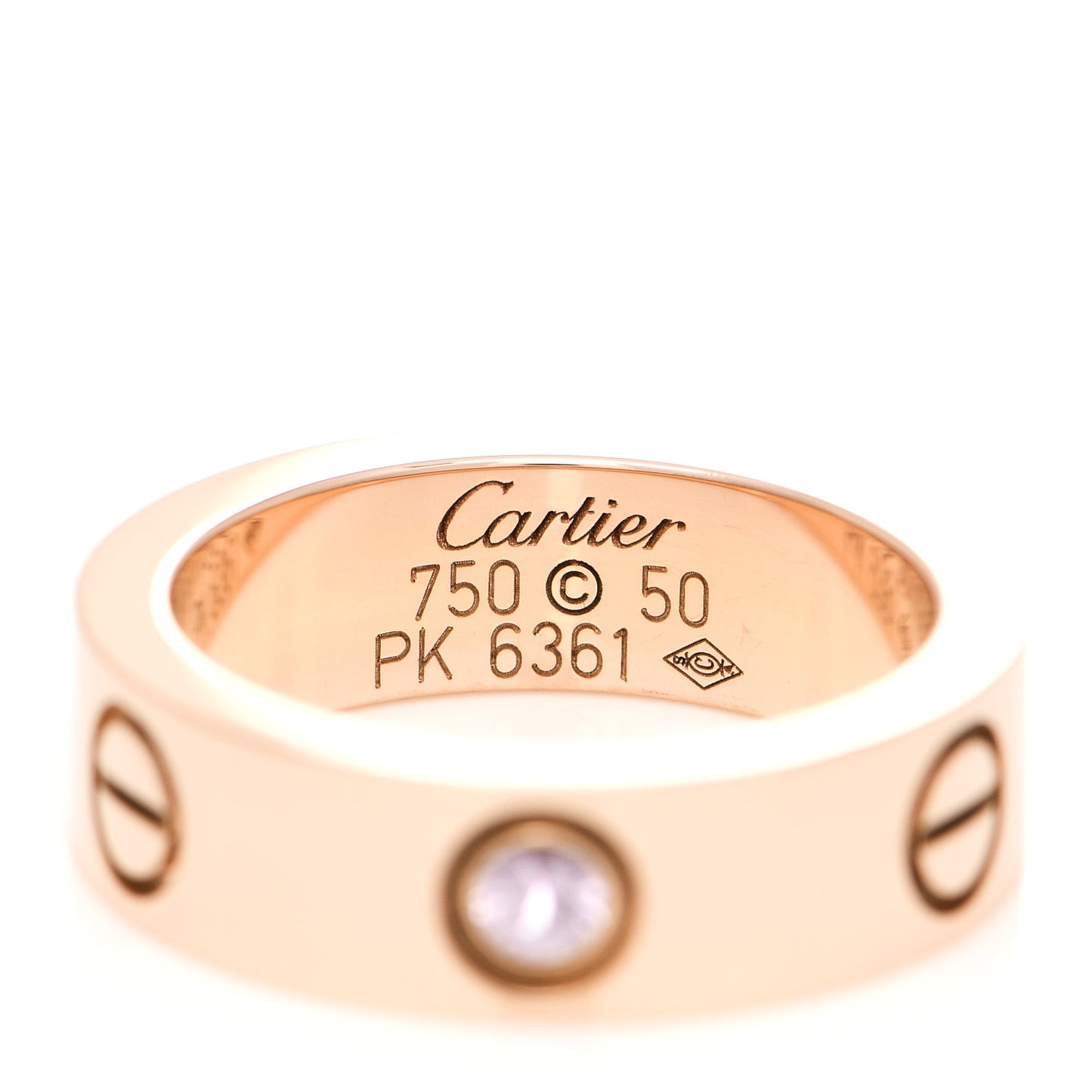 18K Pink Gold Pink Sapphire 5.5mm LOVE Ring 50 5.25