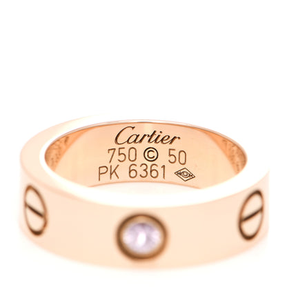 Cartier 18K Pink Gold Pink Sapphire 5.5mm LOVE Ring 50 5.25 4 of 5