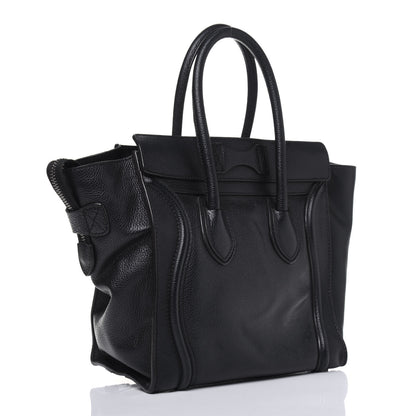 Celine Drummed Calfskin Micro Luggage Black 3 of 26
