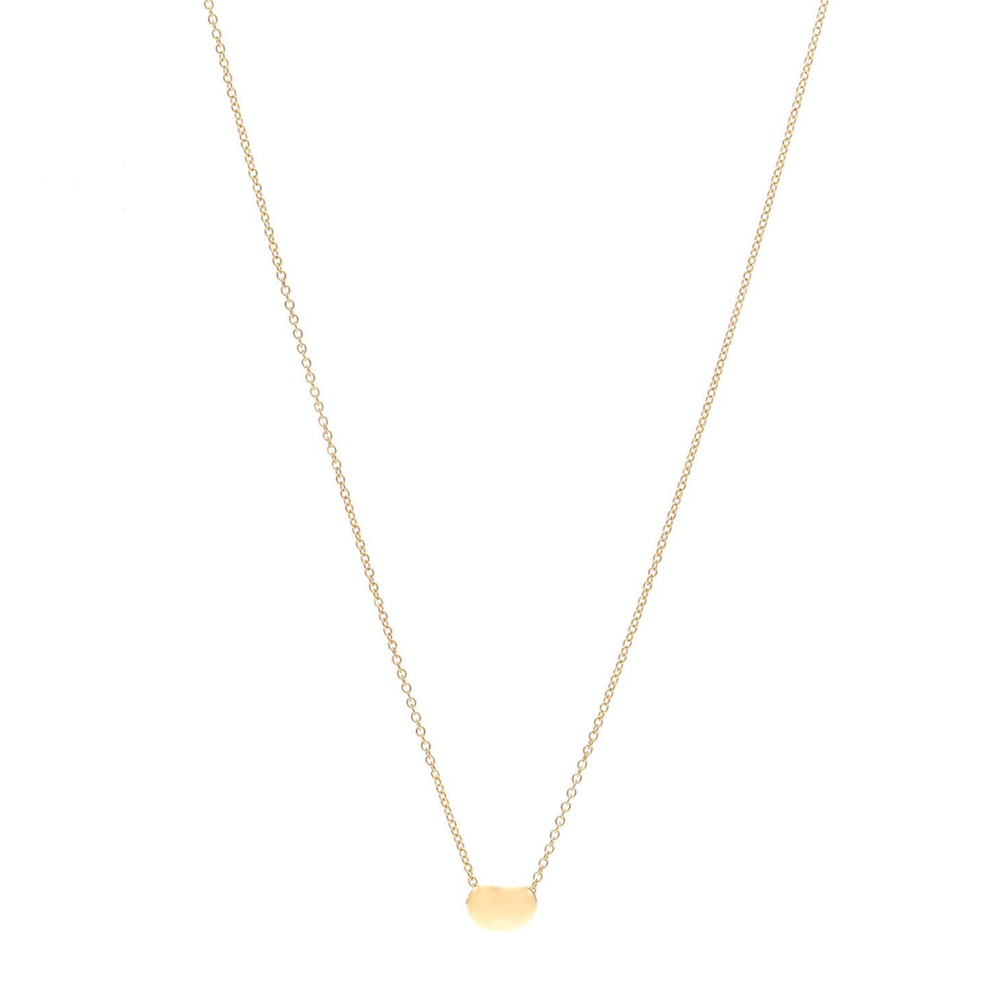18K Yellow Gold 6.5mm Elsa Peretti Bean Pendant Necklace