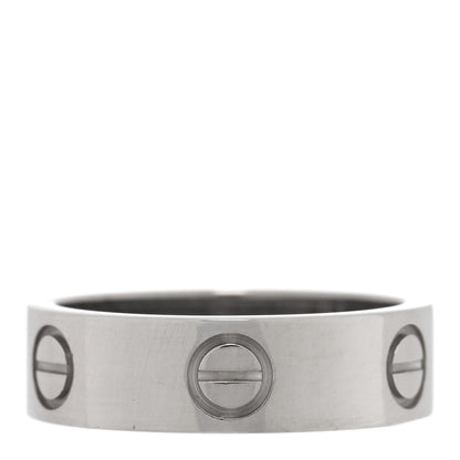 Cartier 18K White Gold 5.5mm LOVE Ring 52 6 3 of 4