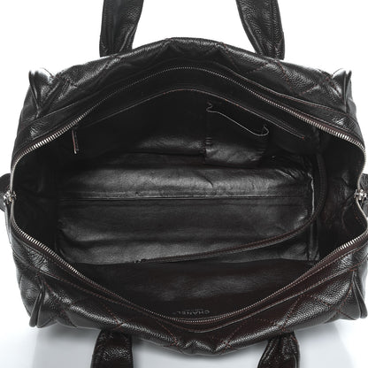 Chanel Caviar Quilted CC Timeless Bowler Brown 5 of 11
