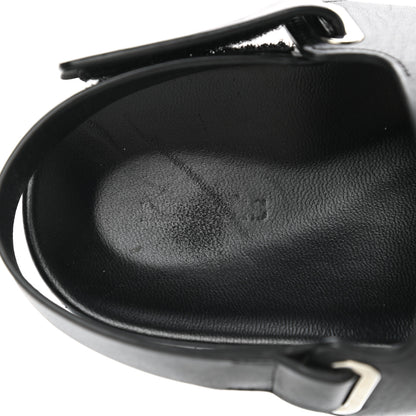Hermes Calfskin Womens Takara Sandals 41 Black 7 of 11