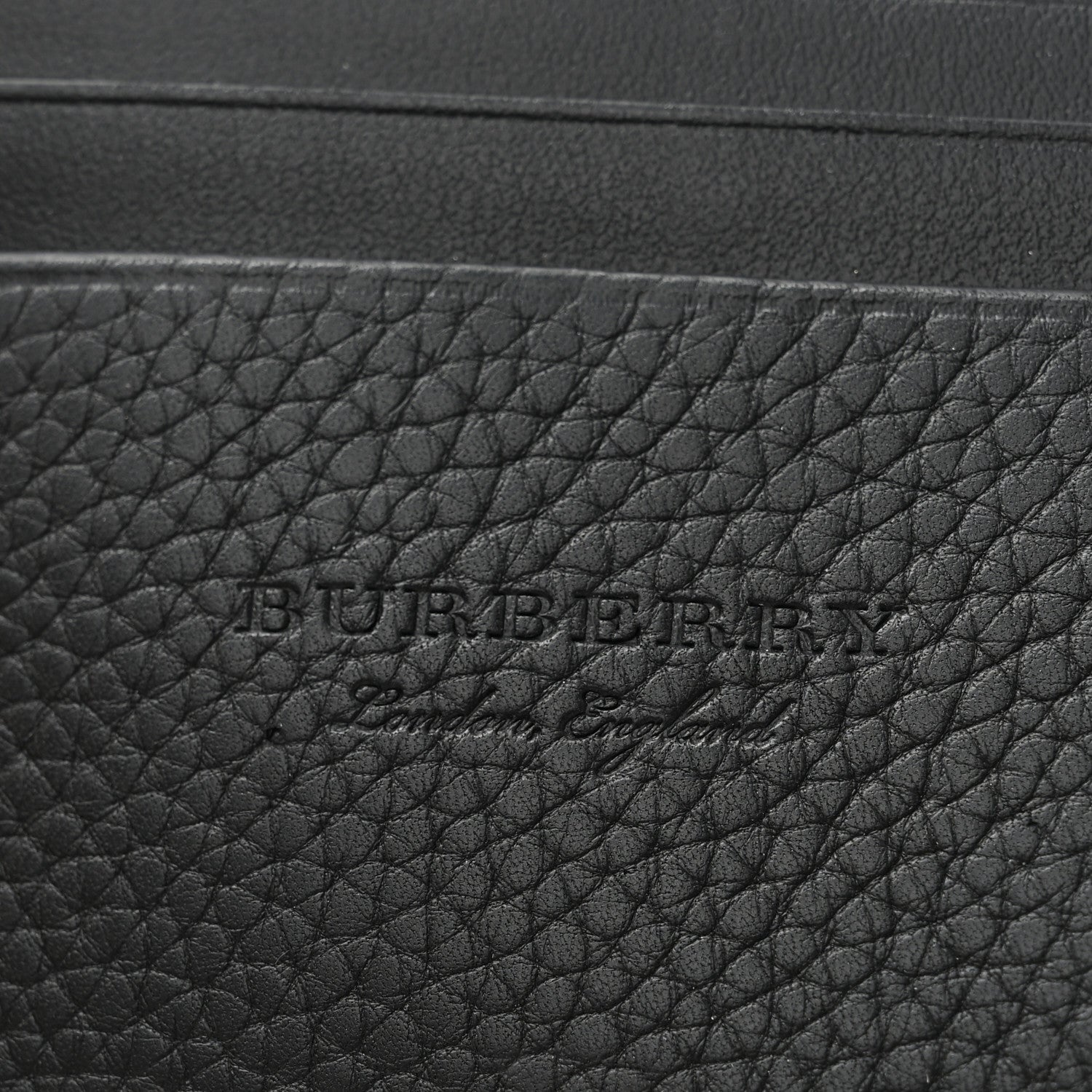 Burberry Soft Grained Calfskin Logo Embossed Lakeside Wallet Black 6 of 9