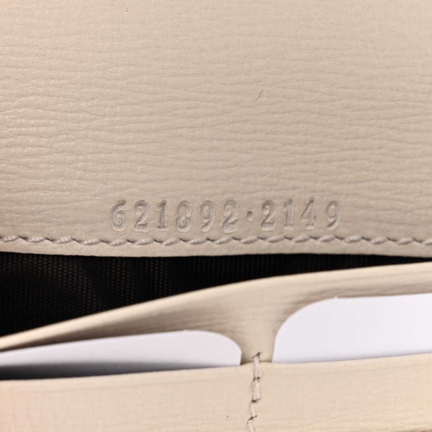 Gucci GG Supreme Monogram Azalea Calfskin Horsebit 1955 Wallet On Chain Beige Ebony Mystic White 7 of 11