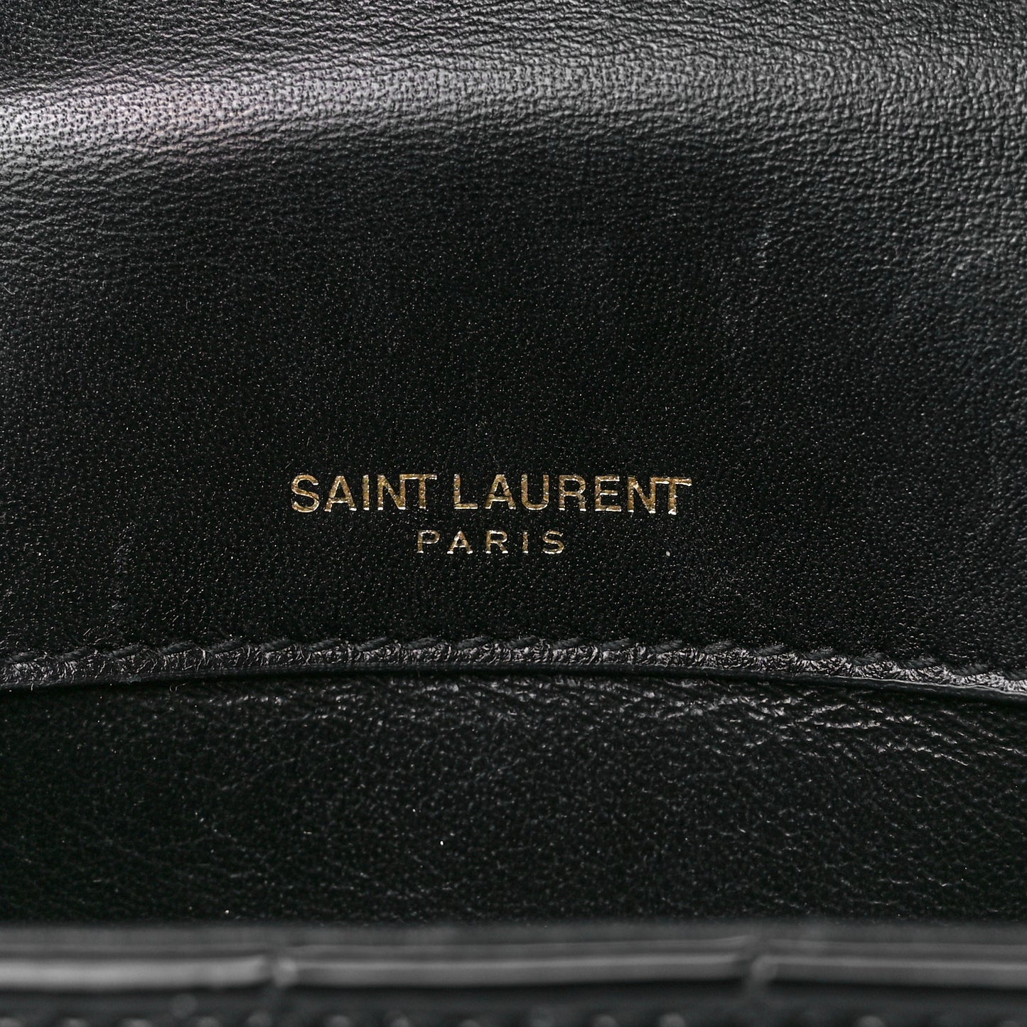 Patent Calfskin Matelasse Monogram Small Vicky Chain Bag Black