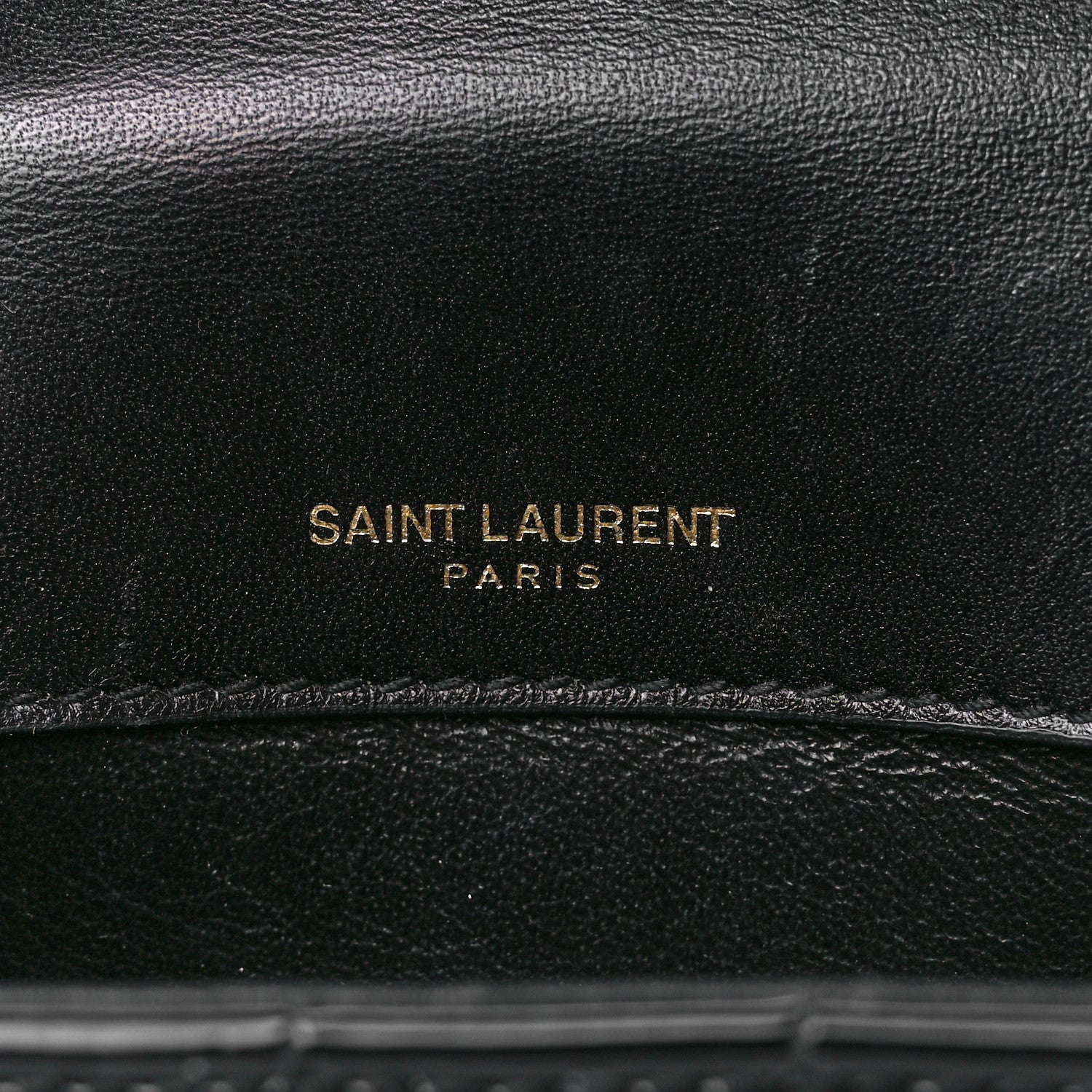 Saint Laurent Patent Calfskin Matelasse Monogram Small Vicky Chain Bag Black 6 of 12
