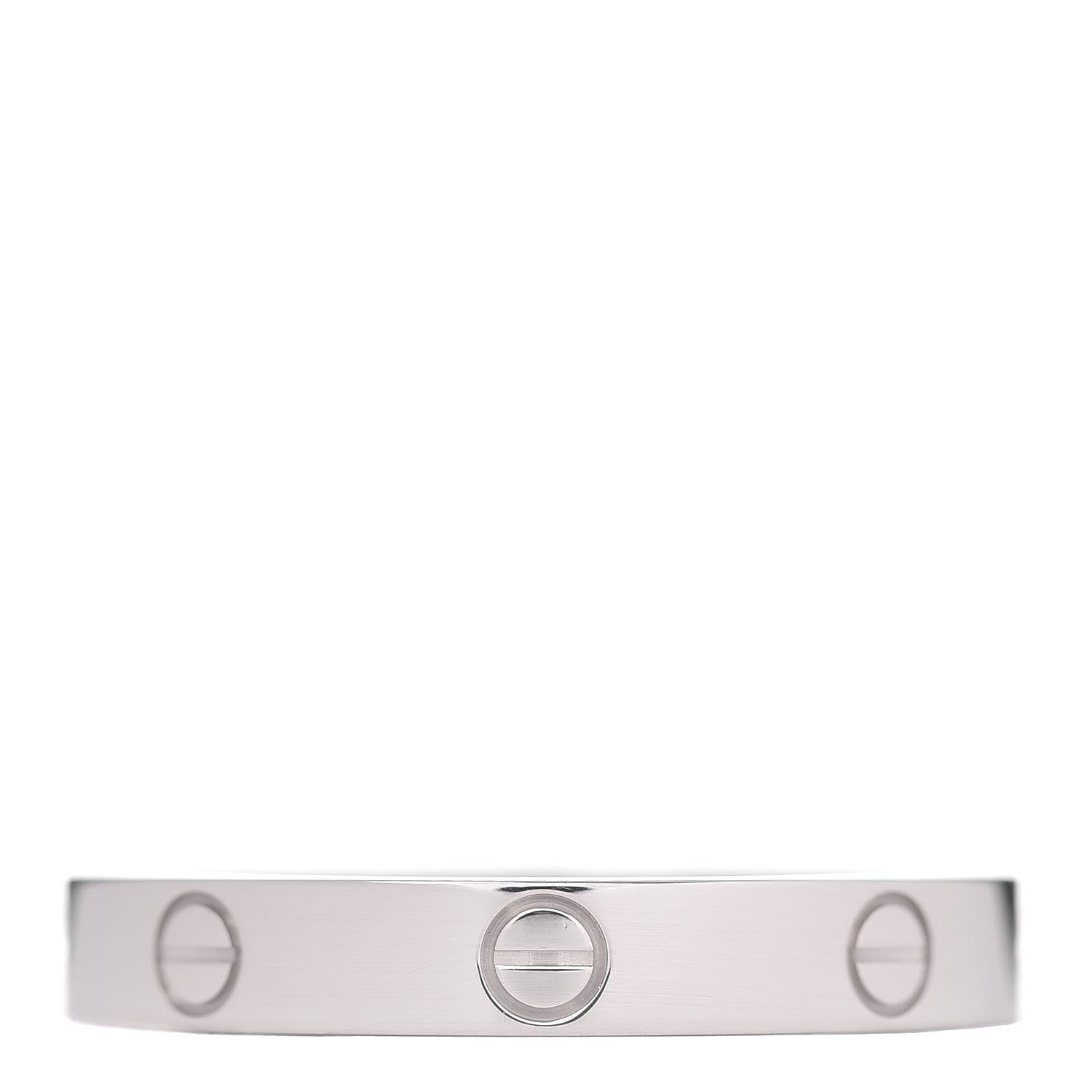 Cartier 18K White Gold 3.5mm LOVE Wedding Band Ring 64 10.75 1 of 4