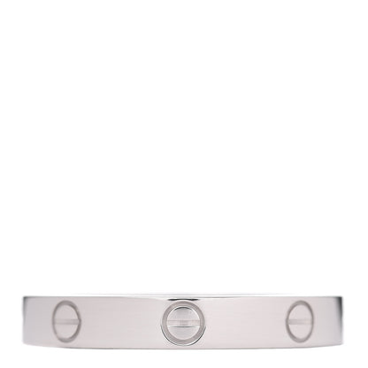 Cartier 18K White Gold 3.5mm LOVE Wedding Band Ring 64 10.75 1 of 4