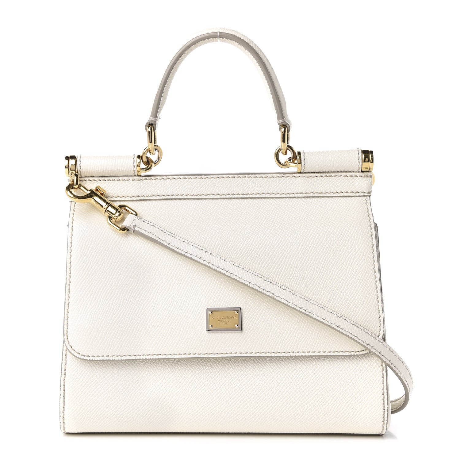 Dolce & Gabbana Dauphine Small Miss Sicily Satchel White 1 of 9