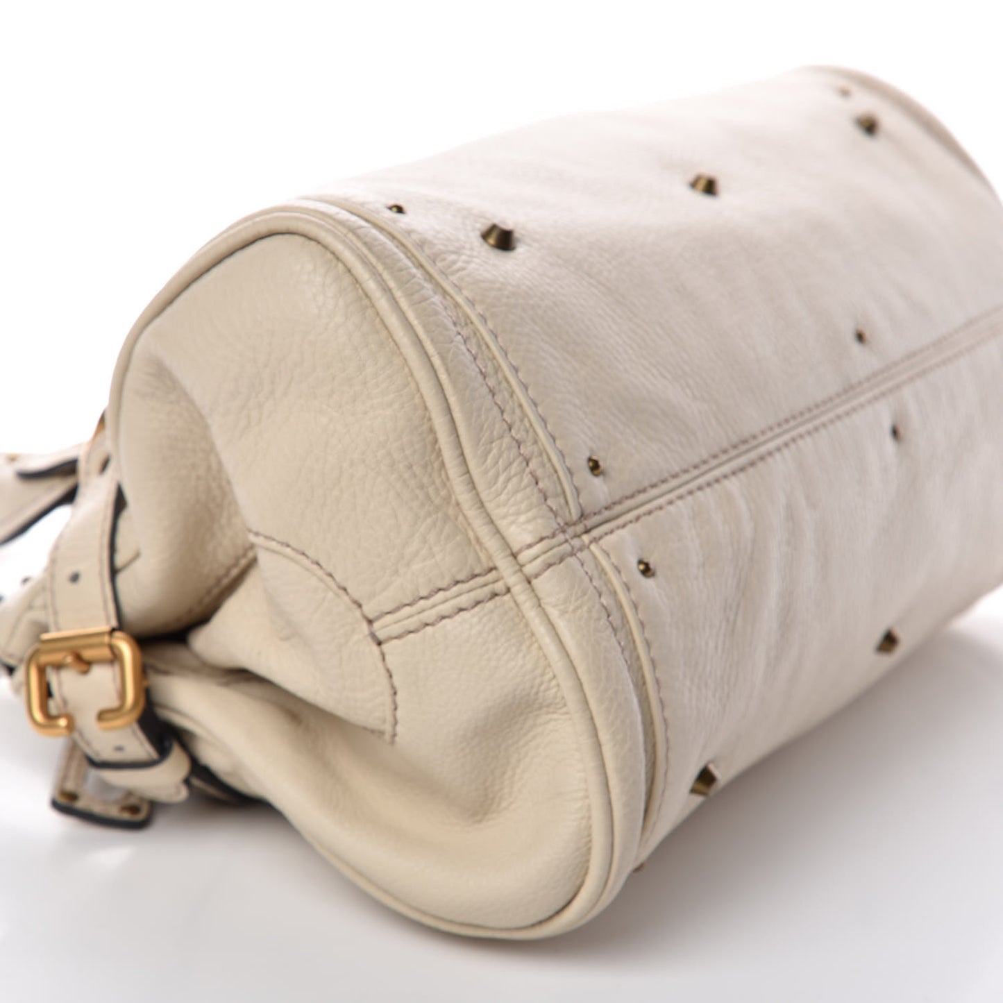 Calfskin Medium Paddington Satchel Off White