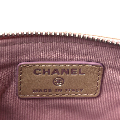 Chanel Iridescent Lambskin Quilted Small Cosmetic Case Pink 6 of 8