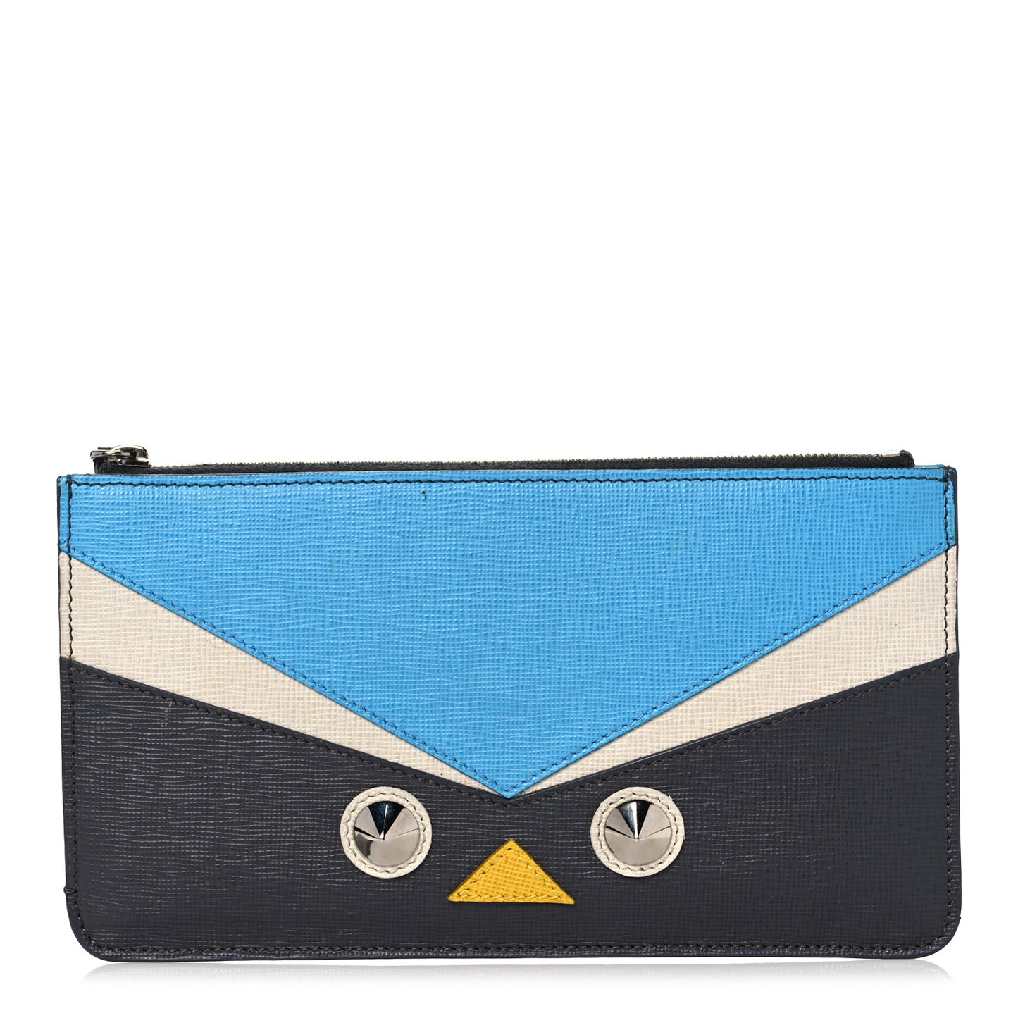 Vitello Elite QuTweet Studded Zip Pouch Asfalto Multicolor