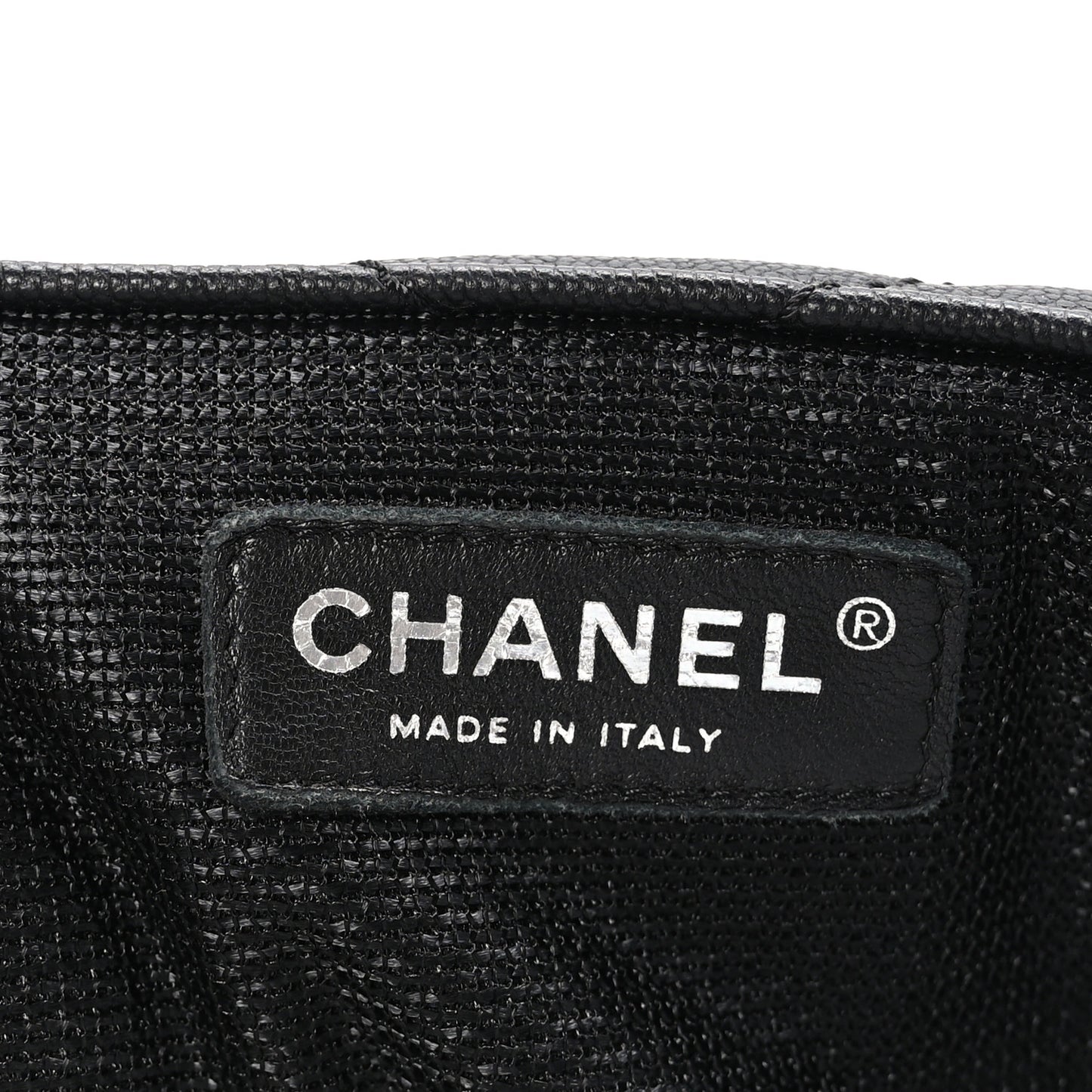 Calfskin Chevron Quilted XXL Travel Flap Bag Black