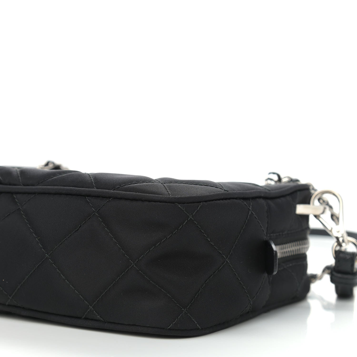 Prada Nylon Tessuto Impuntu Quilted Shoulder Bag Black 10 of 12