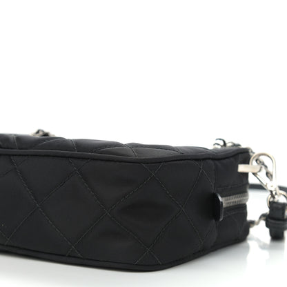 Prada Nylon Tessuto Impuntu Quilted Shoulder Bag Black 10 of 12