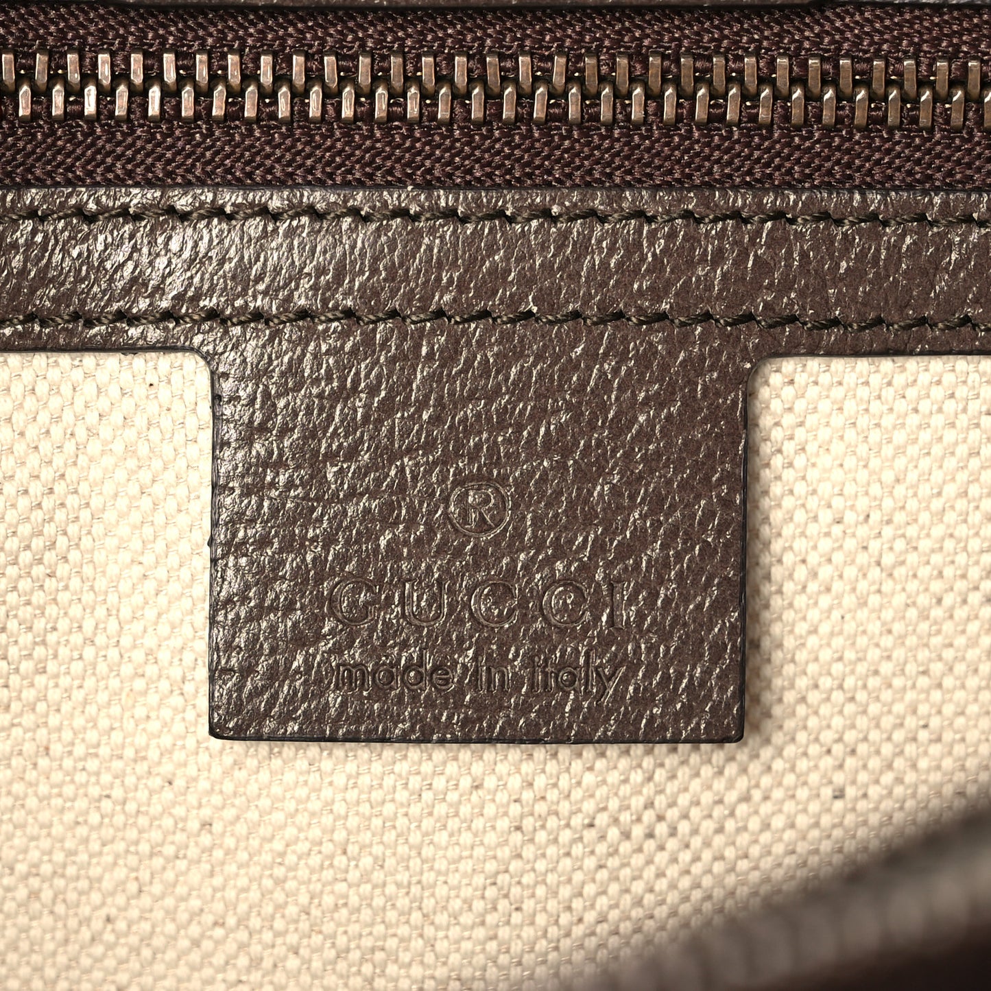 Grained Calfskin Web Large Animalier Top Handle Tote Brown