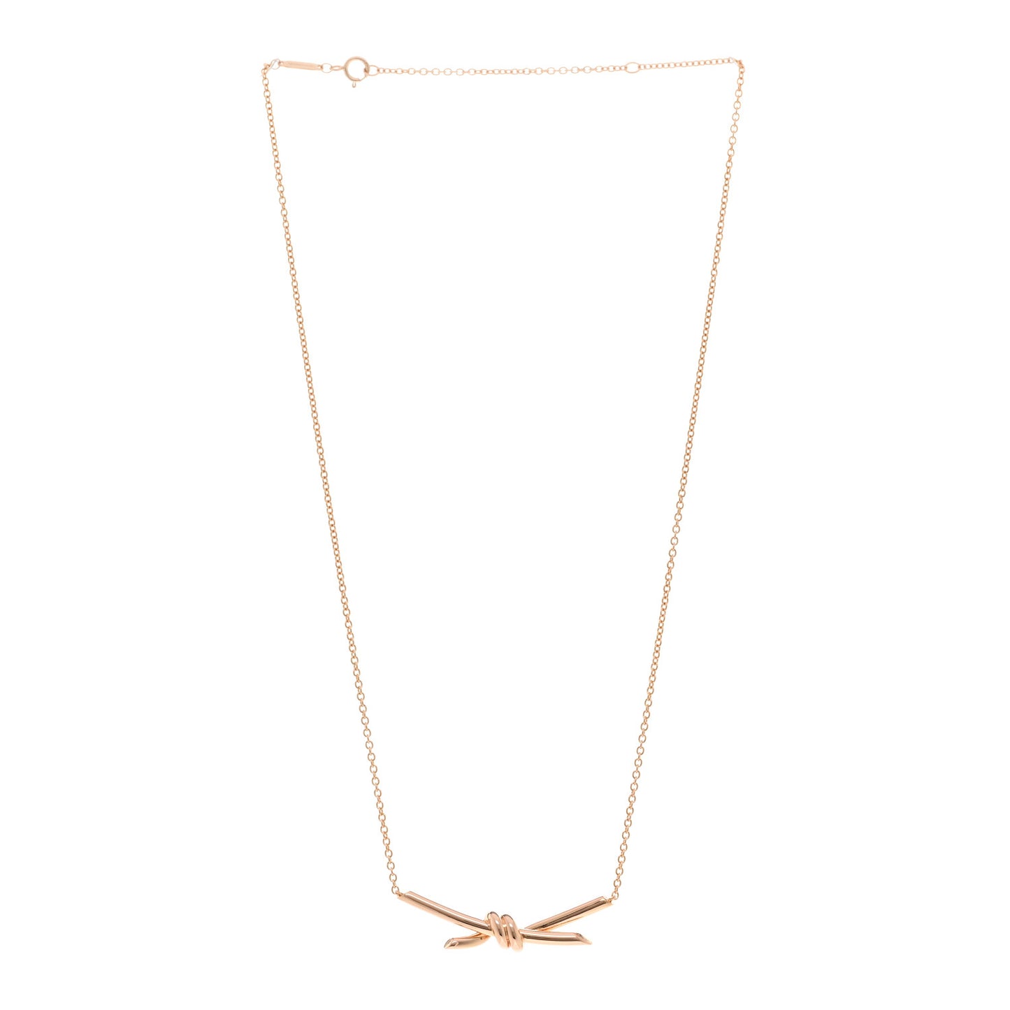 18K Rose Gold Knot Necklace