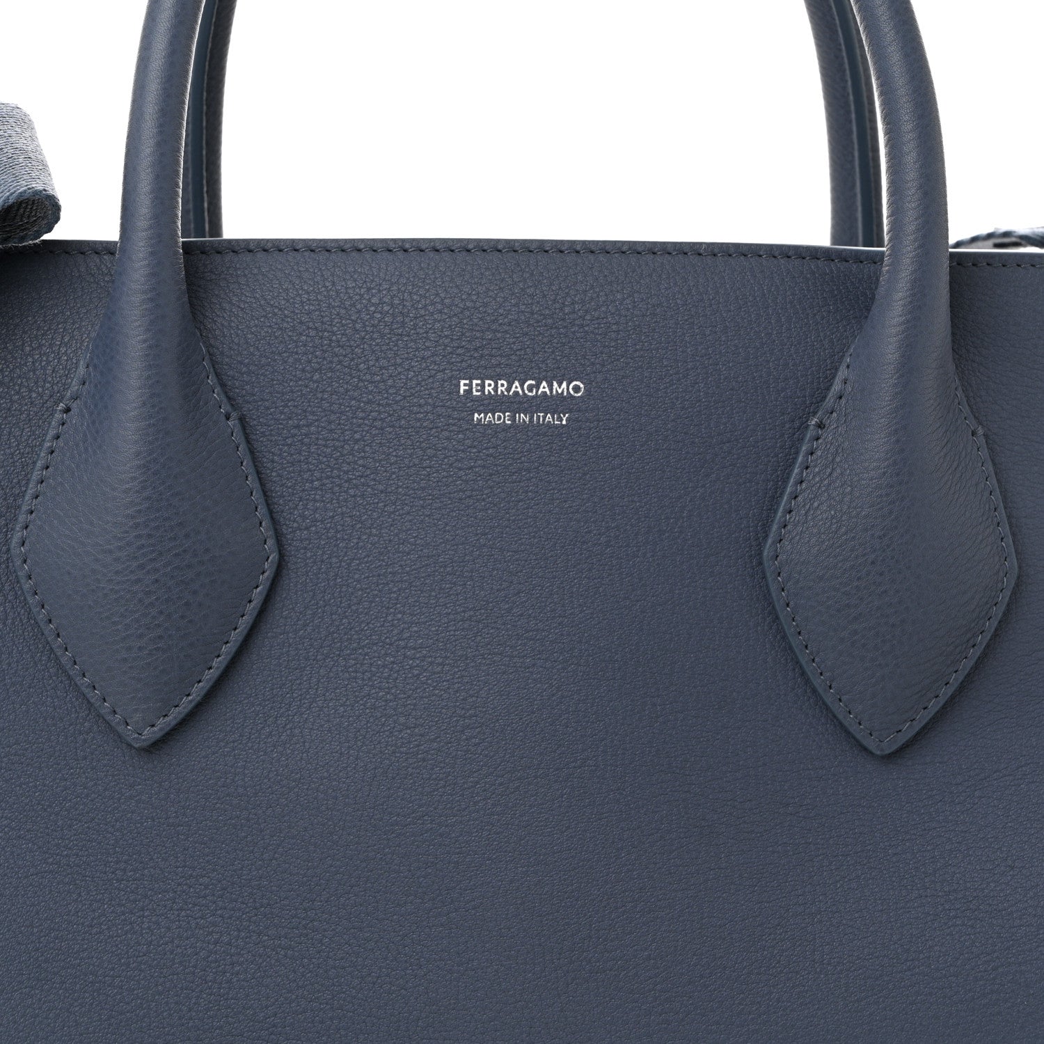 Salvatore Ferragamo Calfskin Medium Star Tote Graphite 8 of 10