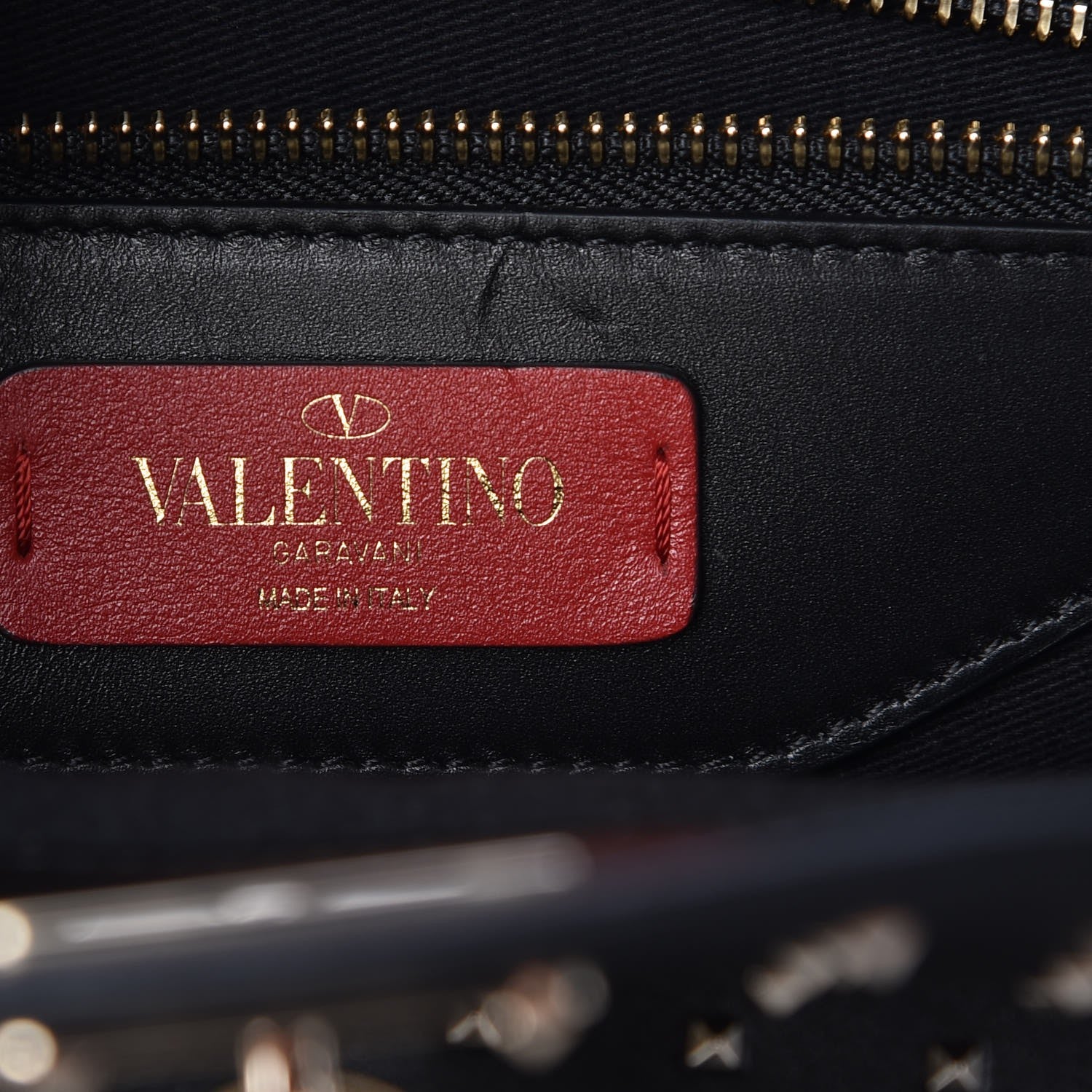Valentino Garavani Calfskin Studded Medium Joylock Satchel Black 7 of 17
