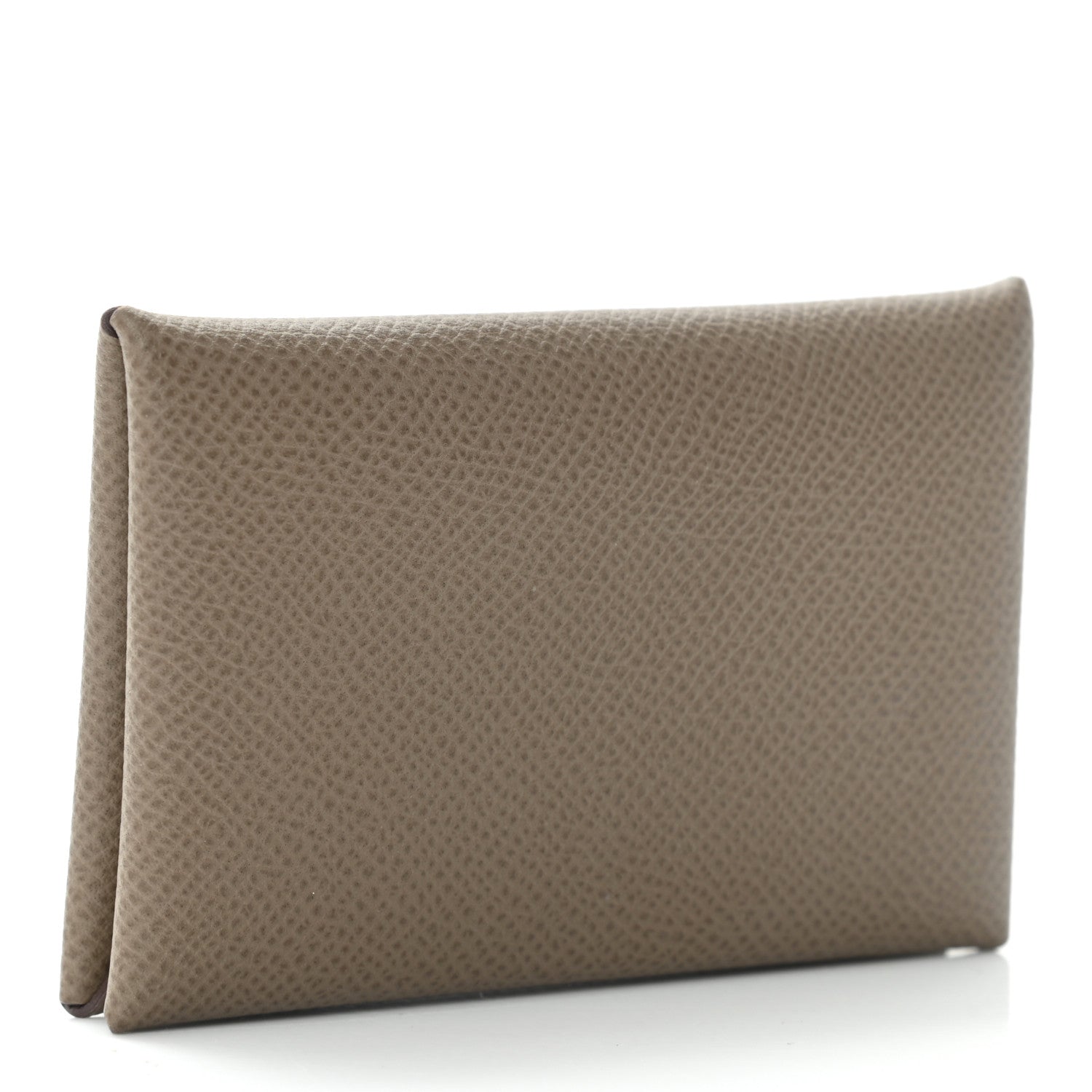 Hermes Epsom Calvi Card Case Etoupe 3 of 10