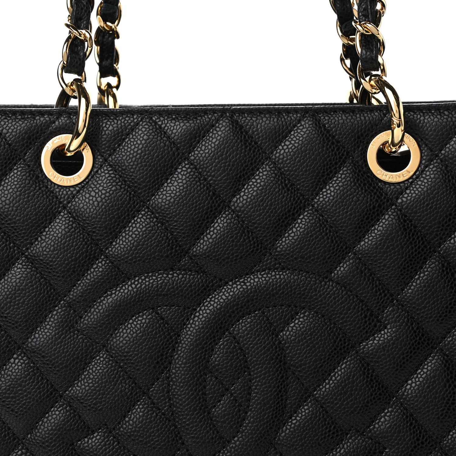 Chanel Caviar Quilted Grand Shopping Tote GST Black 8 of 11