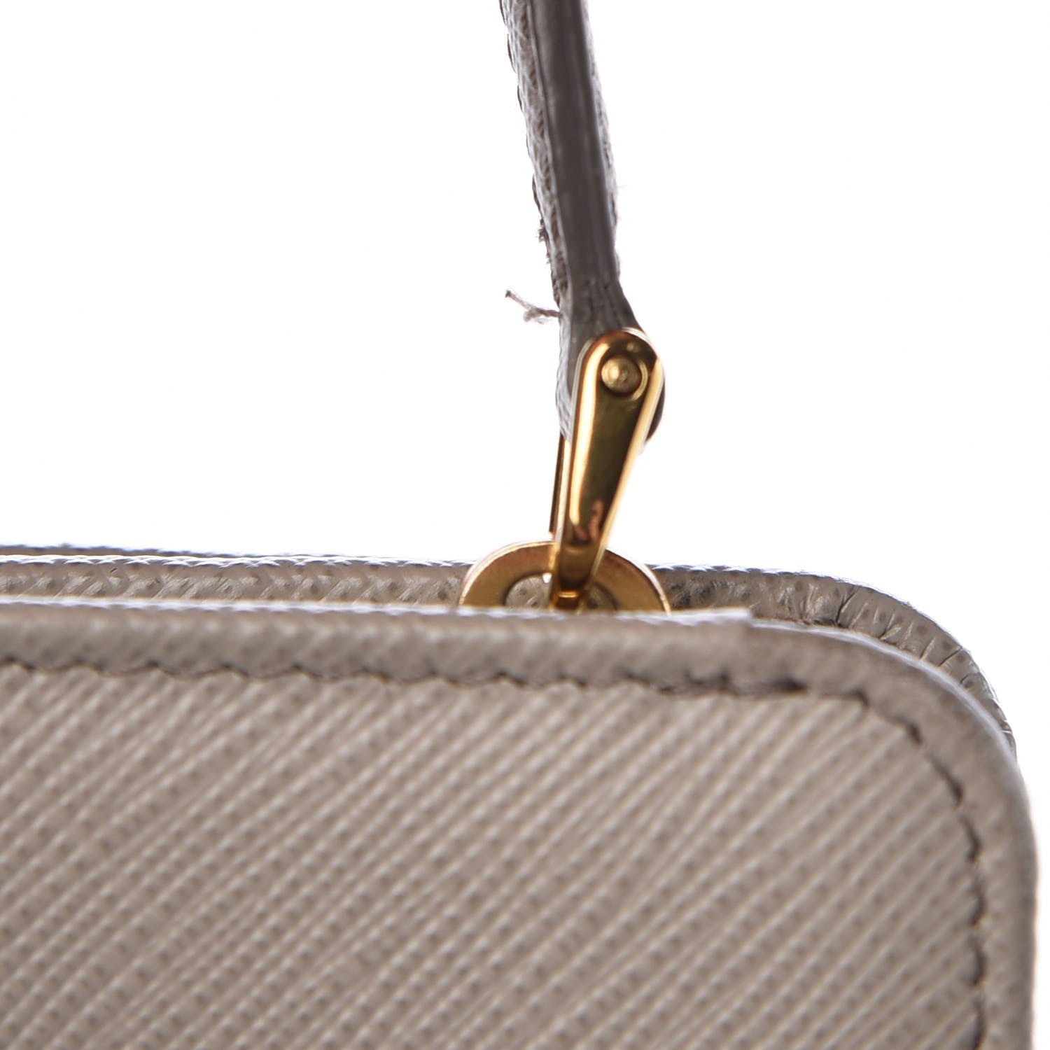 Prada Saffiano Metal Compact Wallet Argilla 12 of 14