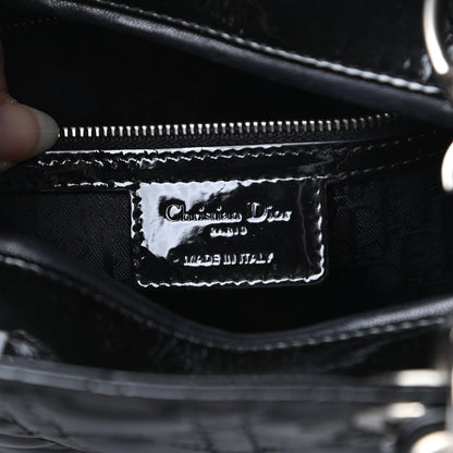 Christian Dior Patent Cannage Large Lady Dior Black 6 of 10