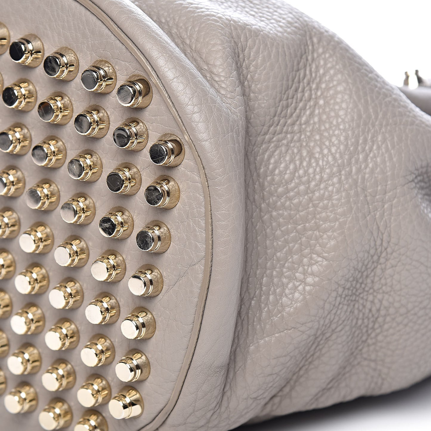Pebbled Lambskin Diego Bucket Bag Oyster