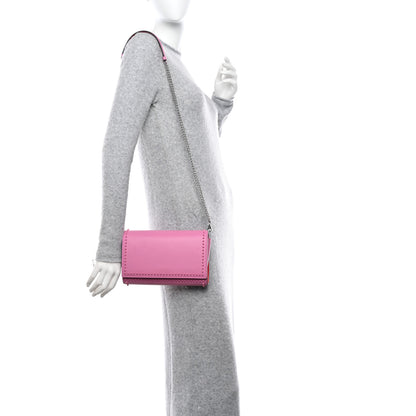 Christian Louboutin Grained Calfskin Spikes Paloma Clutch Pink 1 of 10